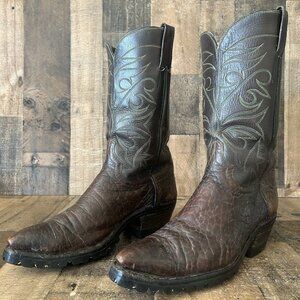 Custom Vintage Unbranded Vibram Sole Moto Western Cowboy Boots Mens 13 D